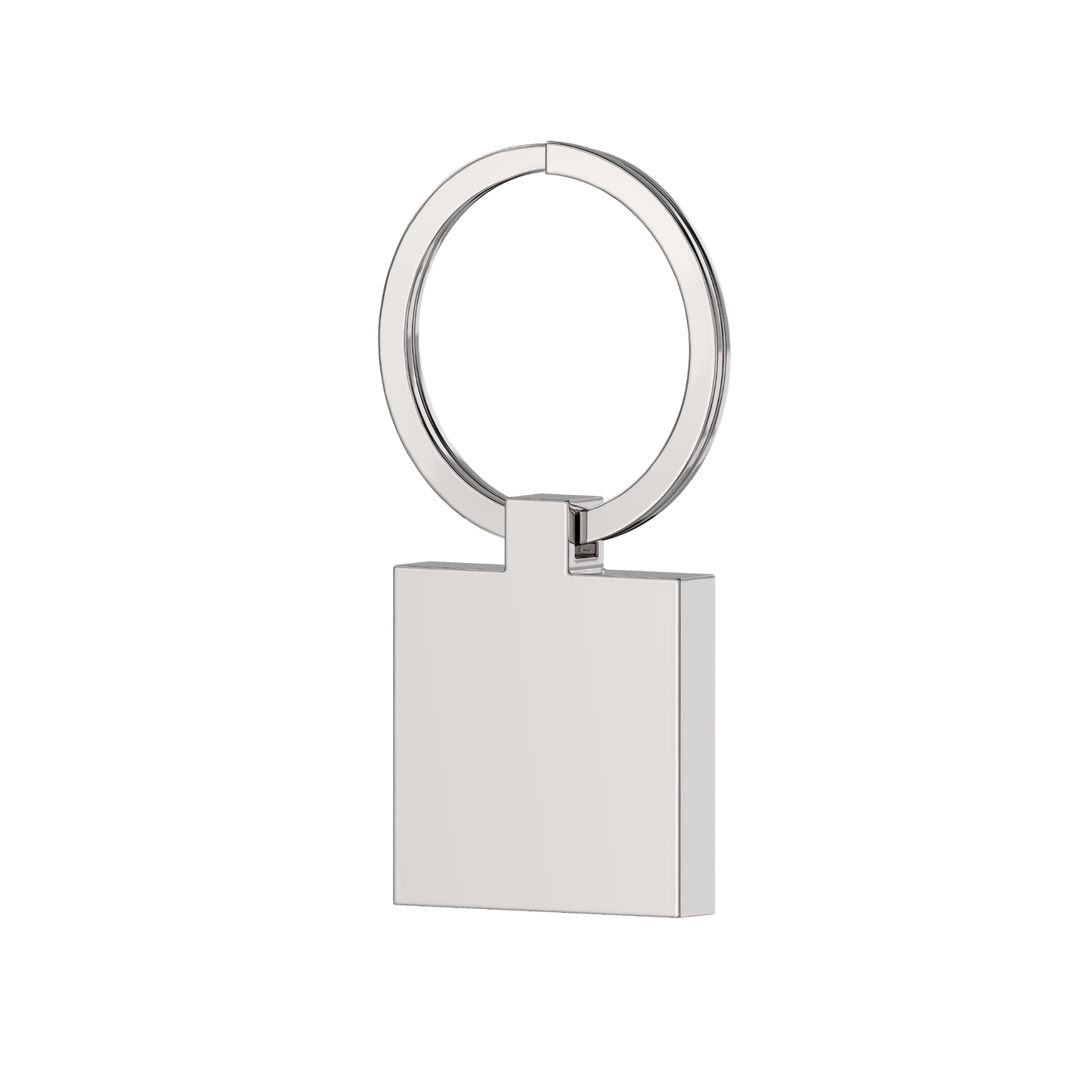 PREMIUM STAINLESS STEEL SQUARE KEYRING
