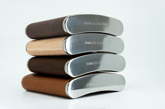 Engraved Hip Flask - 6oz - Wood Effect