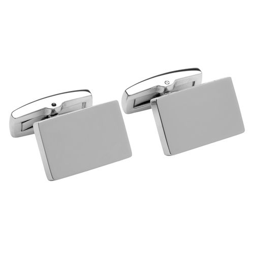 PERSONALISED RECTANGLE CUFFLINKS - STAINLESS STEEL