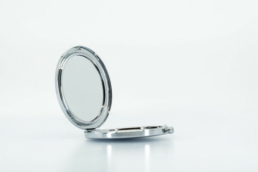 PERSONALISED COMPACT MIRROR - SILVER