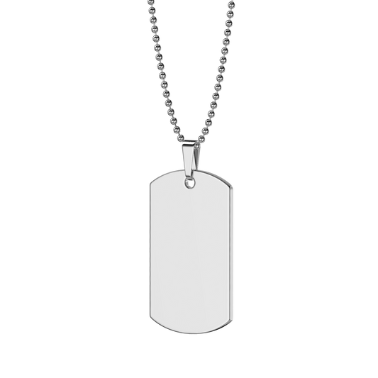 PERSONALISED ID TAG/DOG TAG WITH CHAIN