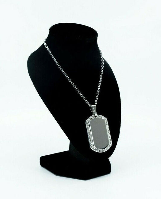 RECTANGULAR PENDENT WITH GEMS