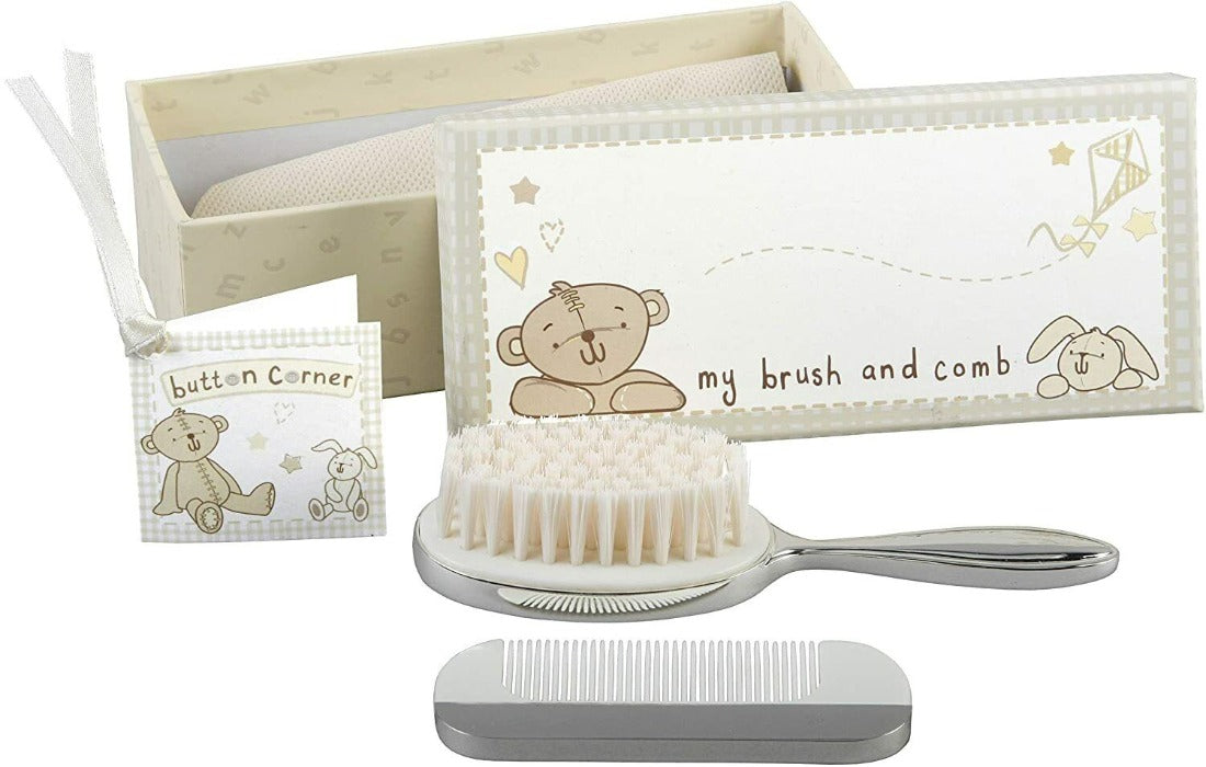 BABY SILVERPLATED BRUSH & COMB SET