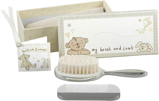 BABY SILVERPLATED BRUSH & COMB SET