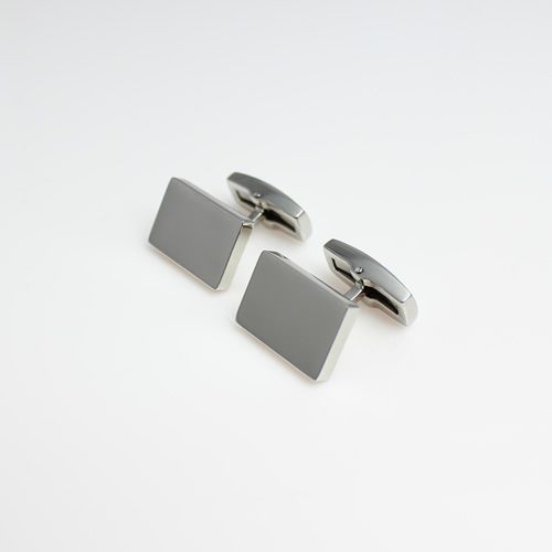 PERSONALISED RECTANGLE CUFFLINKS - STAINLESS STEEL